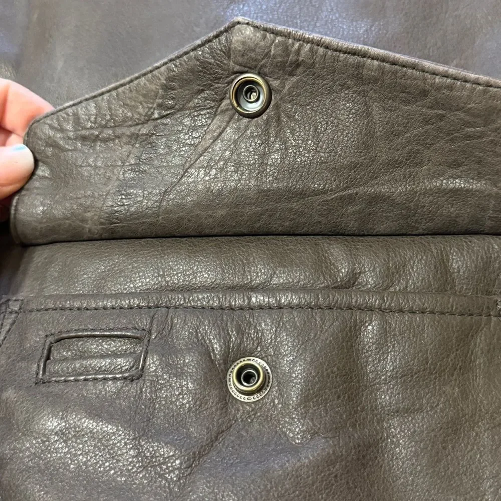 Vintage G-III Zip Up Leather Authentic Bomber Jacket Brown Size Medium